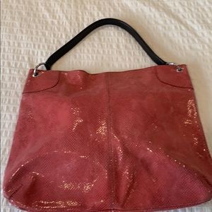 Pink leather banana republic bag